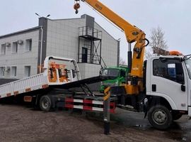 Эвакуатор с КМУ XCMG SQS68 на шасси ISUZU 4x2