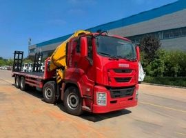 Эвакуатор с КМУ XCMG SQZ330-6 на шасси ISUZU 8x4, платформа 8 м