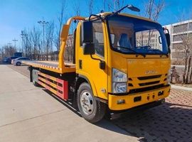 Эвакуатор на шасси ISUZU 4x4 со сдвижной платформой и двумя лебёдками
