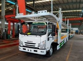 Автовоз на 4 автомобиля на шасси ISUZU 4x2 со спальником и фаркопом