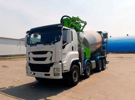 Автобетоносмеситель ISUZU 8×4 с насосом XANJER, 309 кВт, 9 м³, стрела 29 м