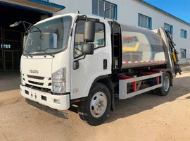 Мусоровоз на шасси ISUZU 4×2, 139 кВт объём 12 м³, задняя загрузка, 8 колёсных шпилек