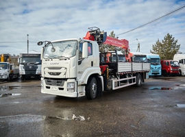 Бортовой грузовик ISUZU 4×2 с КМУ VIGRUS SHS2505, 10 т, 17,3 м, люлька