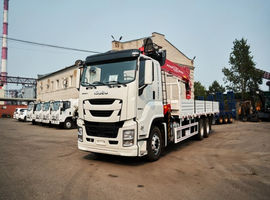 Бортовой грузовик ISUZU 6×4 с КМУ VIGRUS SHS3005A, 12 т, 18,3 м