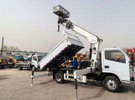 Бортовой грузовик ISUZU 4×4 с самосвальным кузовом и КМУ, 3,5 т, подъём 17 м, люлька